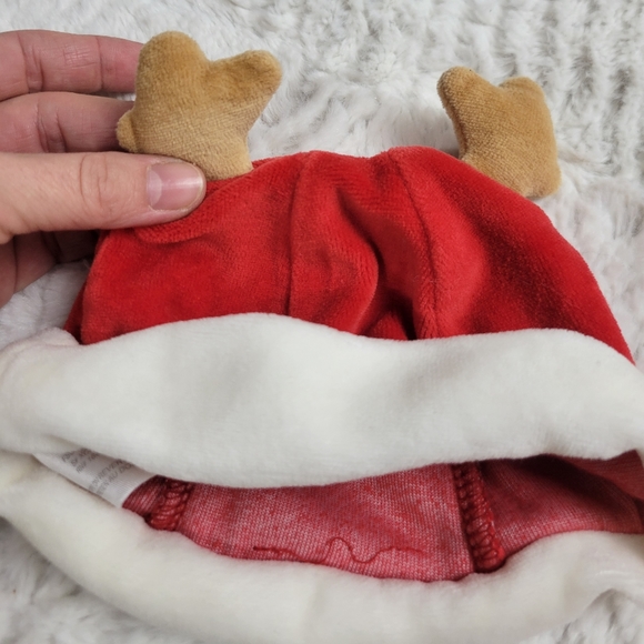 Infant Christmas velour outfit - Picture 3 of 11